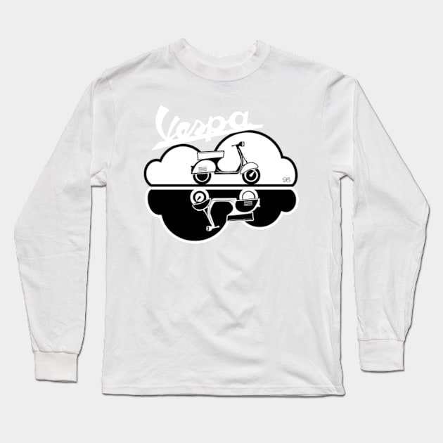 Vespa yin yang Long Sleeve T-Shirt by sisidsi